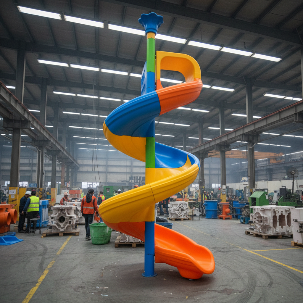 Columpio de mobiliario urbano fabricado por rotomoldeo en BSDI