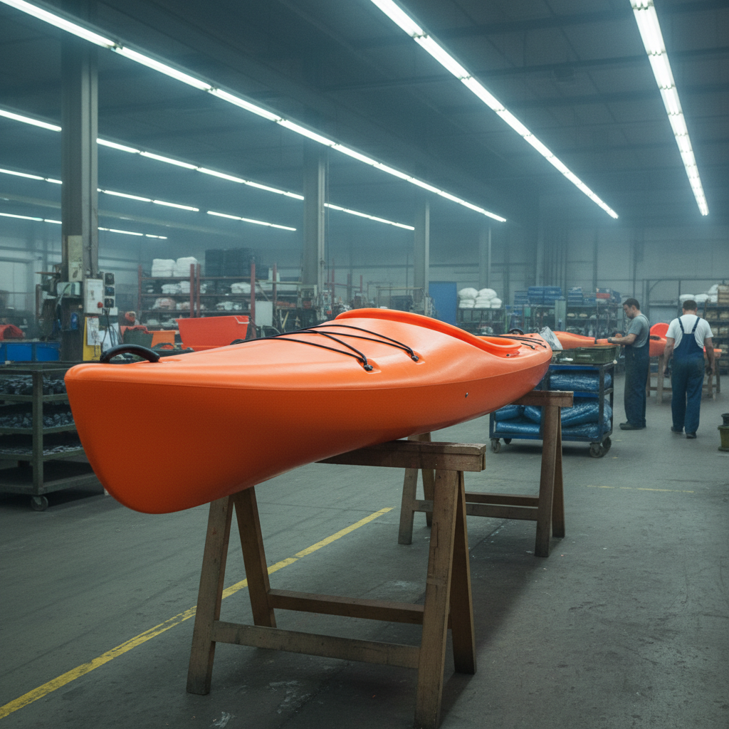 Kayak de plástico fabricado por rotomoldeo en BSDI